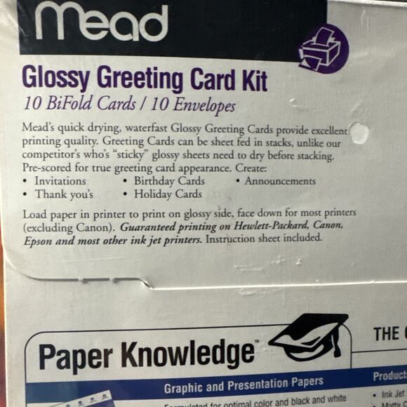 GLOSSY GREETING Card Kit 10 Bifold Cards/Envelopes 8.5 x11 New In Original Packs - Picture 3 of 5